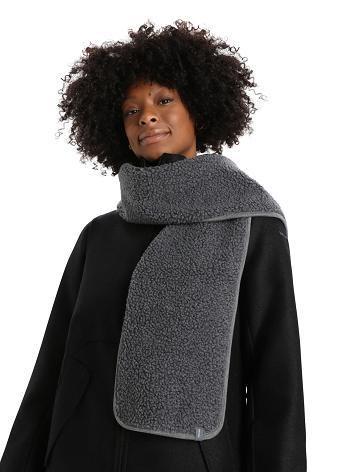 Gritstone Heather Men's Icebreaker Unisex RealFleece™ Merino High Pile Scarves | USA 1064KORI